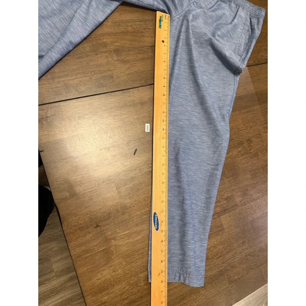 Lululemon Lab Men Blue Space Dye Tapered Jogger Pant Size M Recycled Linen Blend